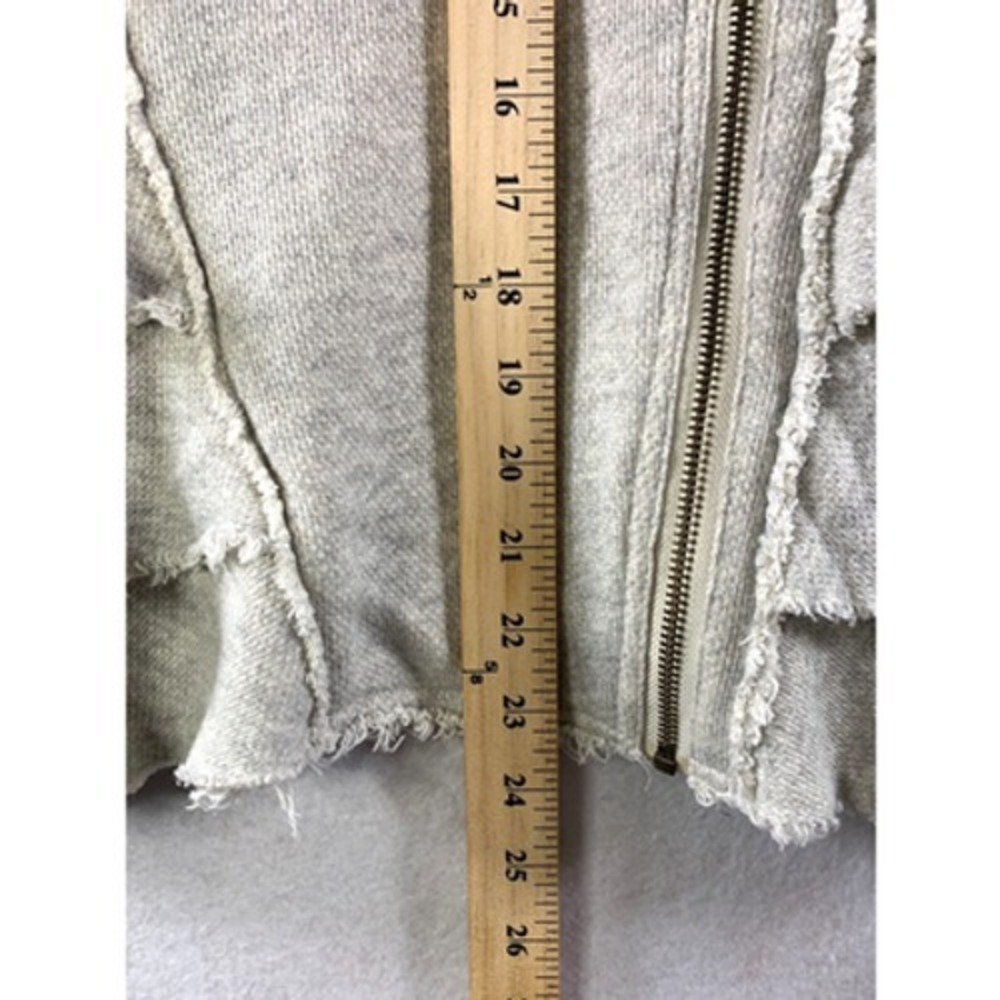 Sundance Womens‎ Ruffled Joy Jacket Sz S Gray Cotton Boho Moto Feminine Edgy - Picture 9 of 14